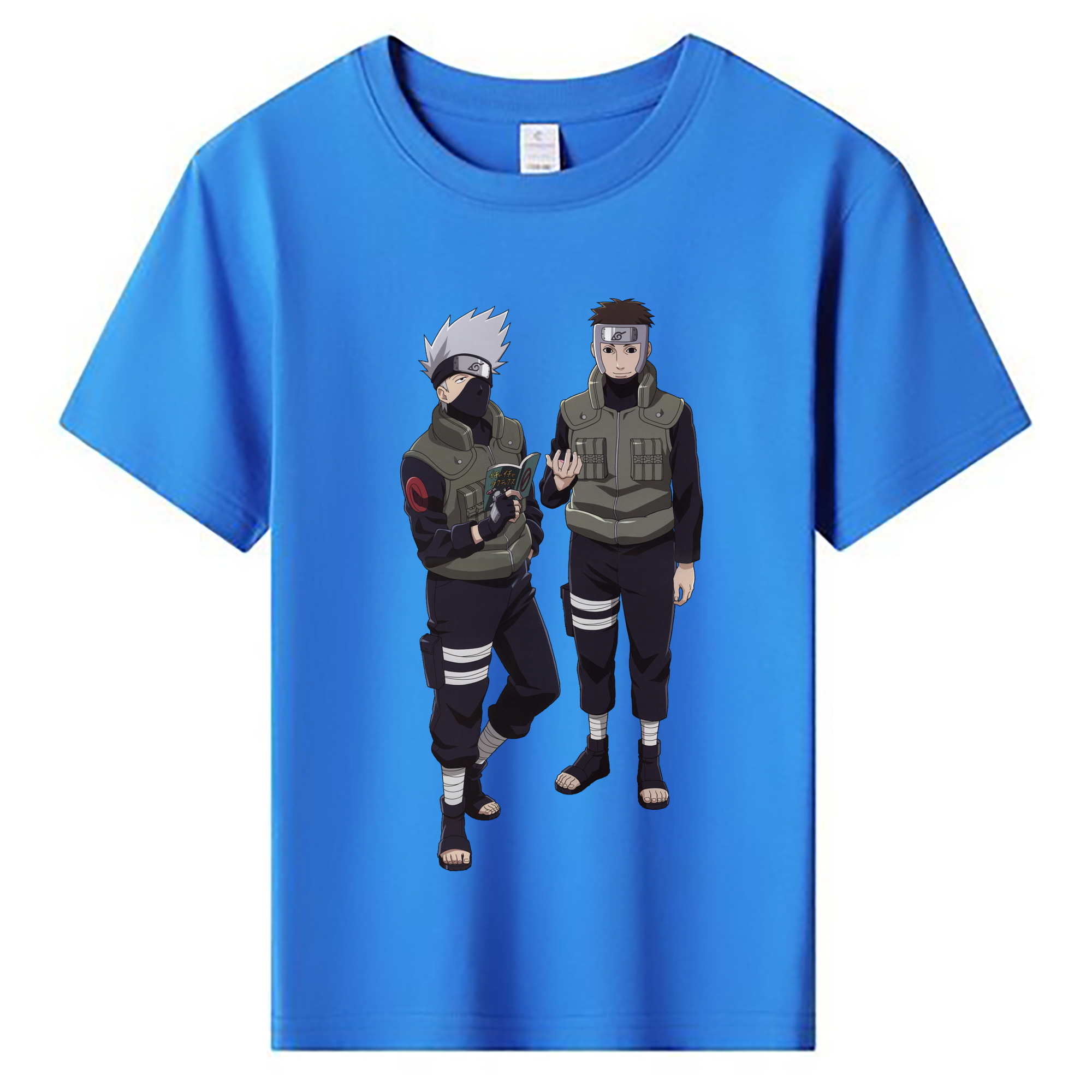 （画像用） NARUTO -ナルト- はたけ カカシ Hatake Kakashi 綿100％キッズTシャツ（フロントプリント）